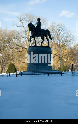 Statue von George Washington in Boston Public Garden Stockfoto