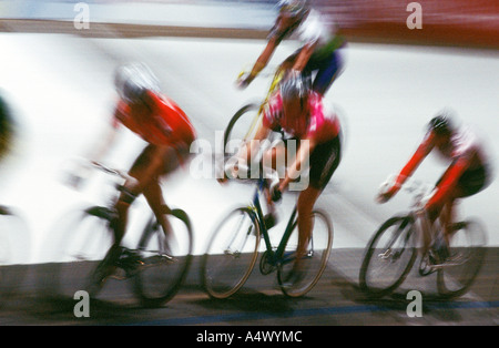 Indoor-Cycle-Rennen Sechs-Tage-Rennen in Stuttgart Baden-Württemberg Deutschland Stockfoto