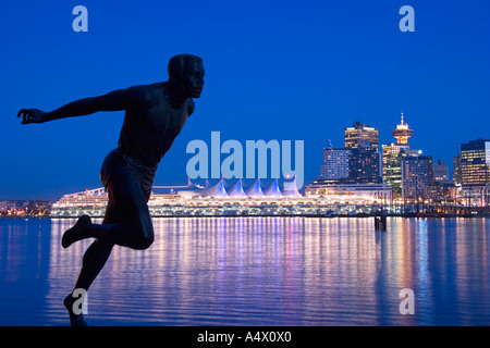 Harry Jerome Statue, Stanley Park, Downtown, Vancouver, Britisch-Kolumbien, Kanada Stockfoto