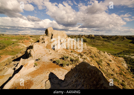 Badlands im Theodore-Roosevelt-Nationalpark in North Dakota Stockfoto