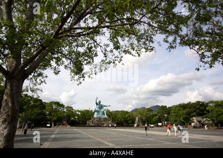 Frieden-Statue, Friedenspark, Nagasaki, Japan Stockfoto