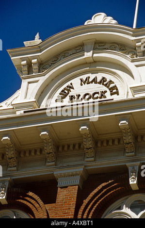 Neuer Markt-block Stockfoto