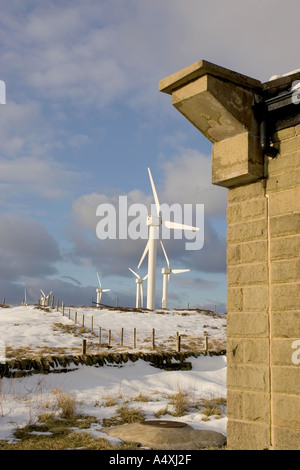 Ovenden Moor Wind Farm Wainstalls Halifax UK Stockfoto