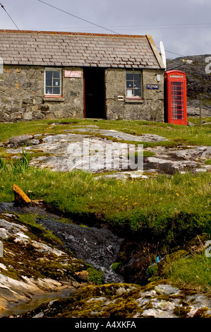 Der isolierte Post in Drinisiadar auf der Isle of Harris, Western Isles, Schottland Stockfoto