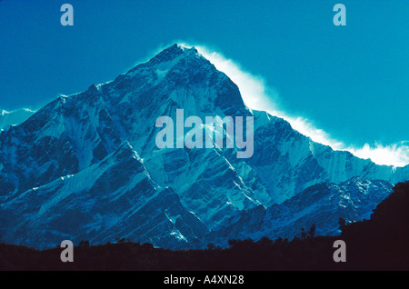 Der Gipfel des Annapurna I gesehen aus dem Osten Nepal Himalaya Stockfoto