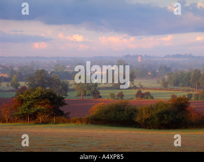 Blick über Dedham Vale in Dedham Dorf an der Grenze zu Suffolk Essex Stour Valley In England UK Stockfoto