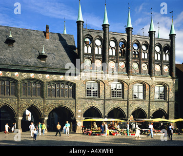 DE - SCHLESWIG HOLSTEIN: Das Alte Rathaus in Lübeck Stockfoto