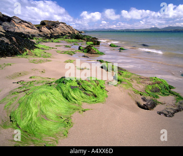 GB - innere Hebriden: Port Ban auf Islay mit Paps of Jura im Hintergrund Stockfoto