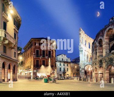IT - Venetien: Piazza Bra in Verona Stockfoto