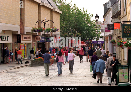 Einkaufsstraße im Stadtzentrum von Truro in Cornwall Großbritannien Uk Stockfoto