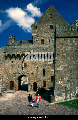 Franzosen Person Familie Touristen-Hotel de Ville in der Stadt Saint-Malo Bretagne Frankreich Europa Stockfoto