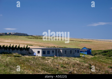 Unterkunft auf Lundy Island die Hanmers und The Old School House Stockfoto