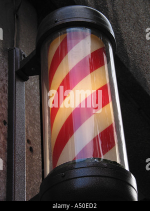 Barber's Pole, Barbershop Schild Stockfoto