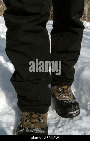 Wanderer-s-Beine, Wanderer s Beine, Winterhosen, Tücher, Stiefel, Wanderer, kalt, warm Stockfoto