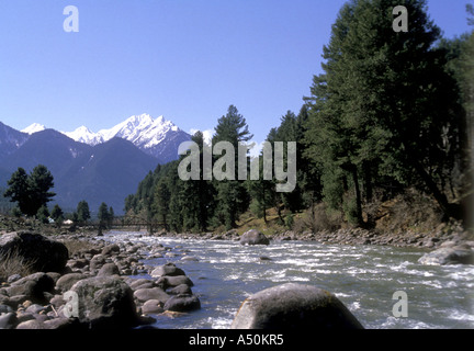 Fluss in Honegg in Kaschmir in Jammu Stockfoto