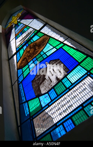 Glasfenster im Mariners Kirche Gloucester Docks Gloucestershire, England Stockfoto