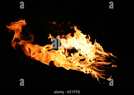 Fackelträger in das große Kandy Esala Perahera Festival in Kandy, Sri Lanka Stockfoto