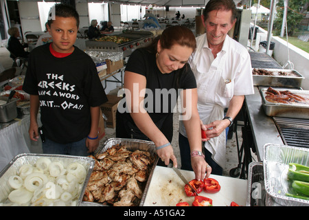 Miami Florida, Coral Gables, St. Sophia Griechisch-Orthodoxe Kathedrale Festival, Festivals, Feier, fair, Hispanic Latino ethnischen Einwanderer Stockfoto