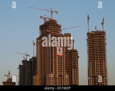 Dubai, Baustelle rund um den Burj Dubai Stockfoto