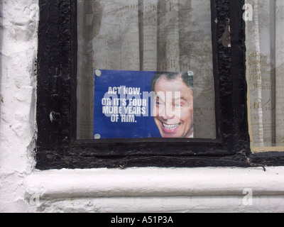 Tony Blair grinsenden Plakat 2005 allgemeine konservative Partei Wahlplakat Stockfoto