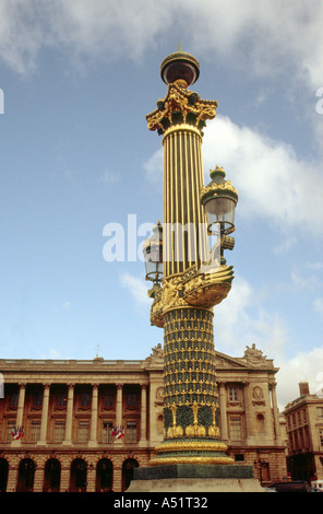 Dekorative Lampost, Place De La Concorde, Paris, Frankreich Stockfoto