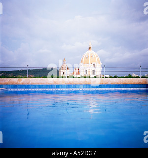 Dachterrasse mit Pool in Cartagena, Kolumbien. Stockfoto