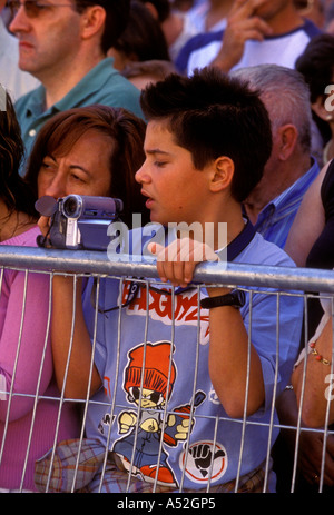 Spanier, Spanier, Junge, Parade, Plaza Mayor, Madrid, Kastilien und Leon, Spanien, Europa Stockfoto