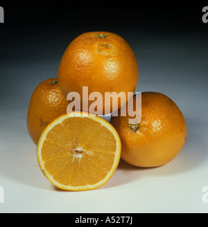 Gesamte geschnitten Zitrusfrüchten orange Vielzahl Pera Stockfoto