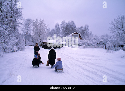 Winter in Moskau, Russland Stockfoto