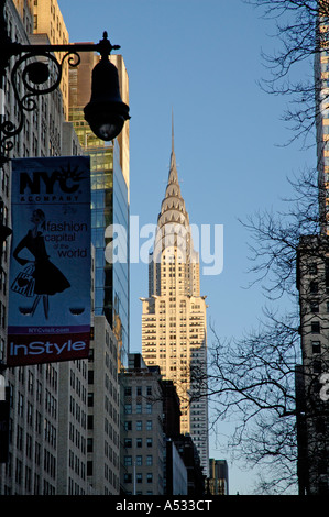 Chrysler Building, späten Nachmittag Licht Stockfoto