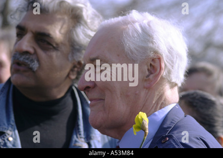 Tony Benn Politiker Anti Krieg London März 2005 Stockfoto