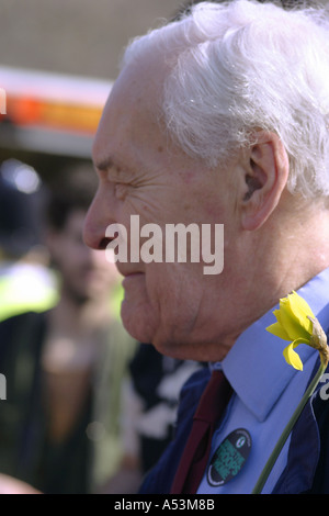 Tony Benn Politiker Anti Krieg London März 2005 Stockfoto