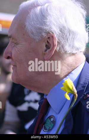 Tony Benn Politiker Anti Krieg London März 2005 Stockfoto