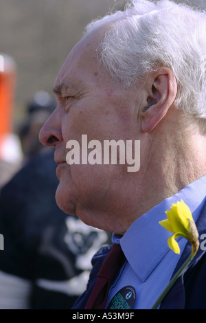 Tony Benn Politiker Anti Krieg London März 2005 Stockfoto