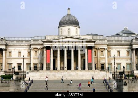 Die National Gallery am Trafalgar Square, London, Großbritannien Stockfoto