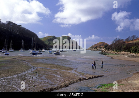 Watermouth North Devon bietet eine geschützte Bucht und Bootsliegeplatz.  XPL 4766-447 Stockfoto