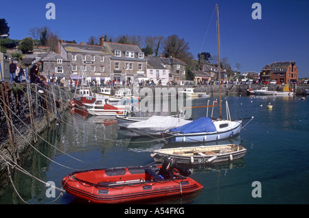 Padstow Hafen und Kai North Cornwall.  XPL 4756-446 Stockfoto