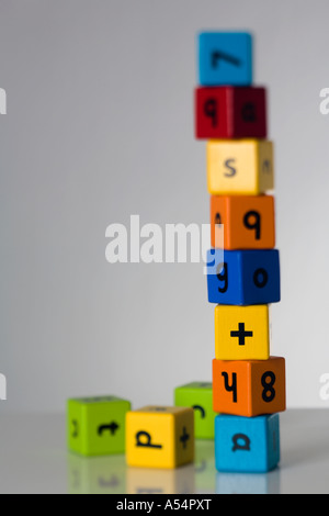 Stillleben-Bild, Kinder-Bausteine. Stockfoto