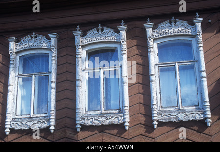 Haus Detail, Kasli, Tscheljabinsk, Russland Stockfoto