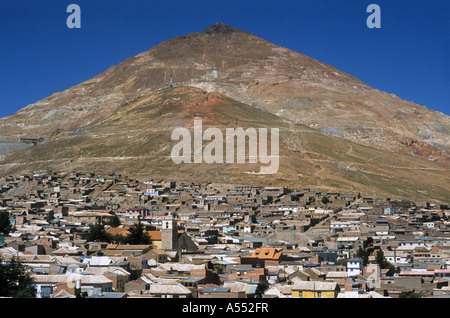 Panorama von Potosi und Cerro Rico, Bolivien Stockfoto