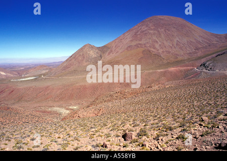 Bergstraße in Atacamawüste Chile Stockfoto