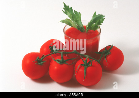 Tomatensaft Stockfoto