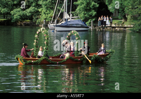 Tutzinger Fischerhochzeit traditionelle Fischer Hochzeit in Tutzing am See Starnberg Upper Bavaria Germany Stockfoto