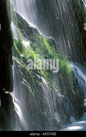 Wasserfall in Monasterio de Piedra - Aragon - Spanien Stockfoto