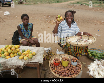 Painet is1810 Sambia Frau verkaufen lokale Sorte Obst Chongwe Land entwickeln Nation weniger wirtschaftlich entwickelten Kultur Stockfoto