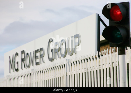 MG Rover Longbridge Birmingham UK mit roten Bremslicht Stockfoto