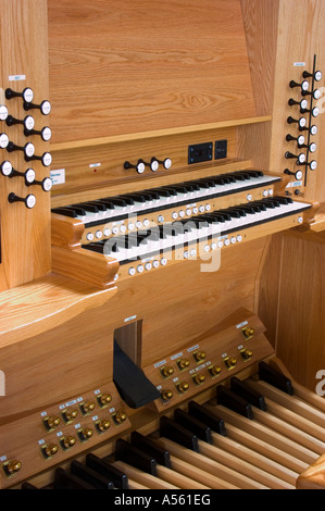 Orgel-Tastatur-Konsole Stockfoto