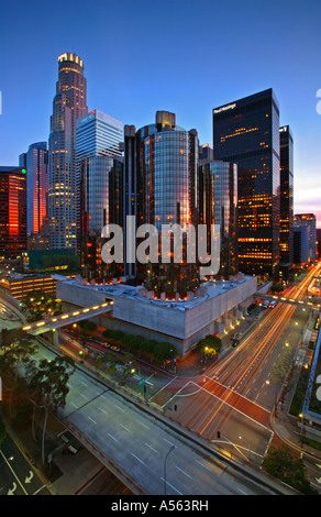 Skyline von Downtown Los Angeles Kalifornien Vereinigte Staaten Stockfoto