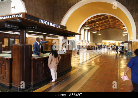 Infostelle, Union Station Los Angeles Los Angeles County Kalifornien Vereinigte Staaten USA Stockfoto