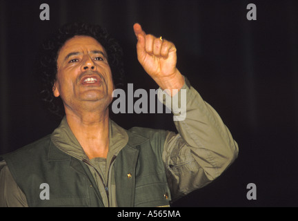 Oberst Muammar al-Gaddafi Libyen Stockfoto